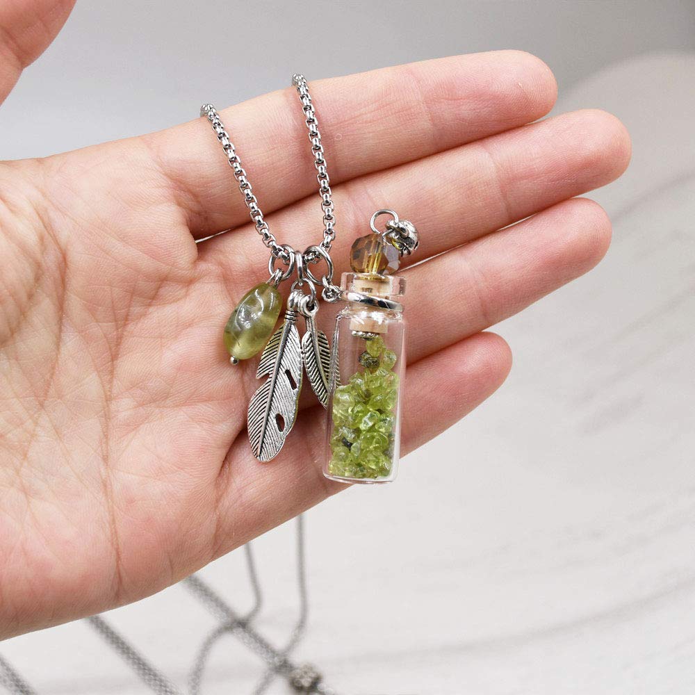 Cool DIY Aromatherapy Essential Oil Diffuser Necklace - Stainless Steel Pendant with Crystal Stone & Glass Vial - Pink - Perfect for Stress Relief, Yoga, Meditation & Aromatherapy Sessions