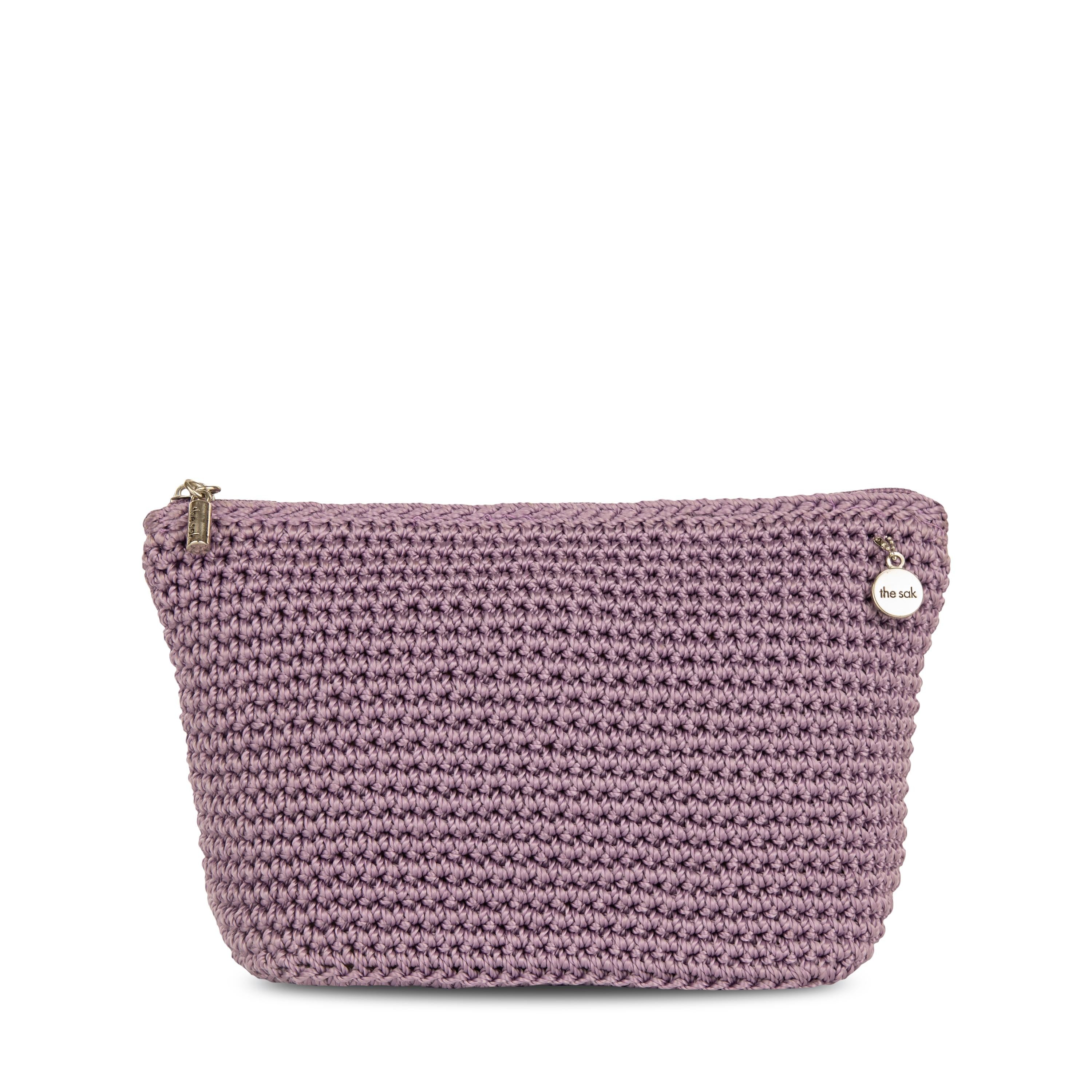 Handmade Crochet Essential Pouch - Heather Gray - Perfect for Travel, Makeup & Daily Essentials Storage