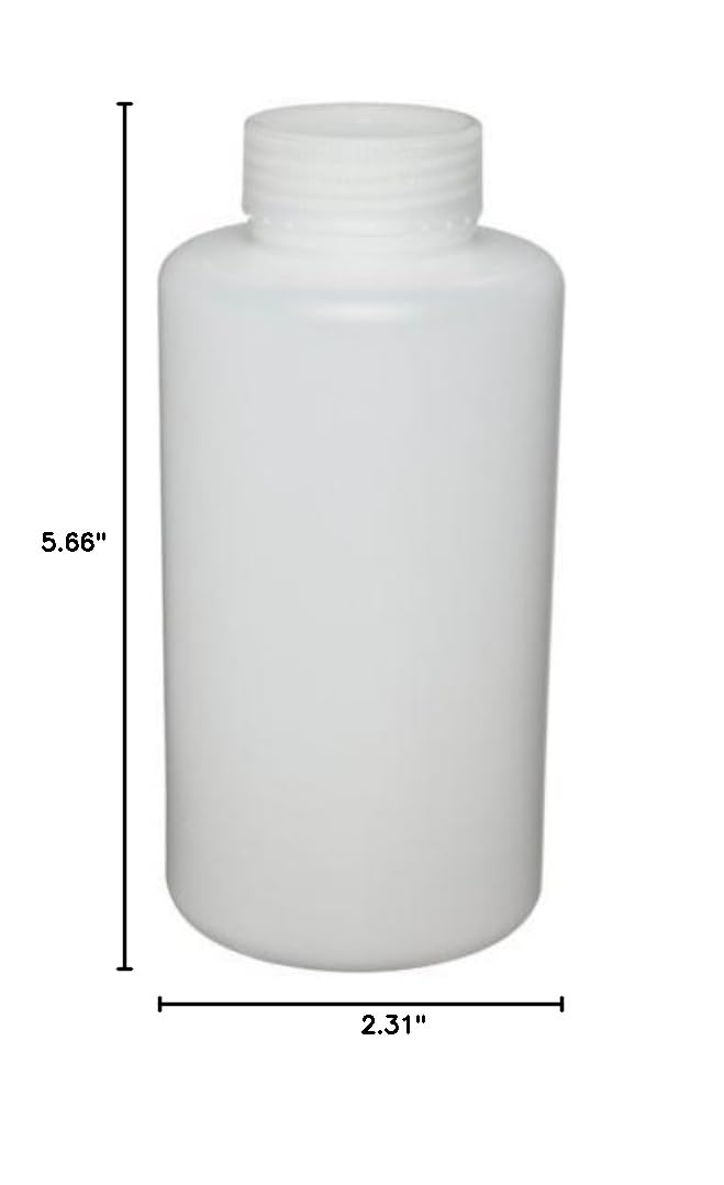 12-Pack 8 Oz HDPE Wide Mouth Bottles (Case of 12) - Durable & Leak-Proof for Home, Kitchen, Travel, and DIY Storage Solutions