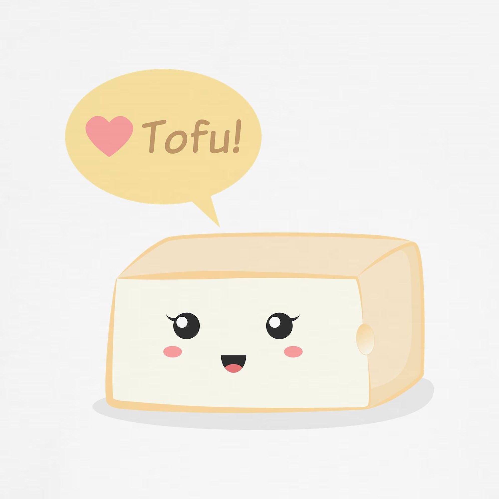 Kawaii Tofu Asking People to Love Tofu Dog T-Shirt | Funny Pet Clothing & Costume for Dogs | Perfect for Pet Lovers & Vegan Owners