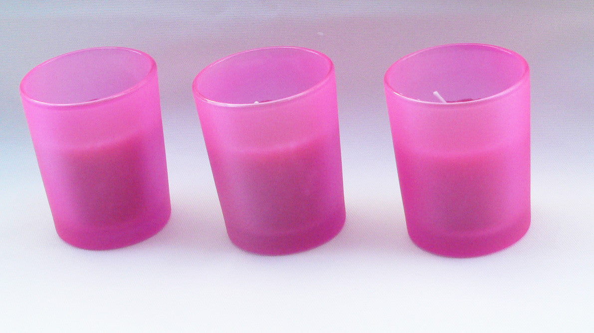 10 Pack Pink Frosted Glass Votive Tealight Candle Holders - Elegant Wedding Centerpieces, Christmas Party Decor, Bridal Shower & Valentine's Day Event Decorations - Perfect for Romantic Dinners, Holiday Tablescapes & Home Decor