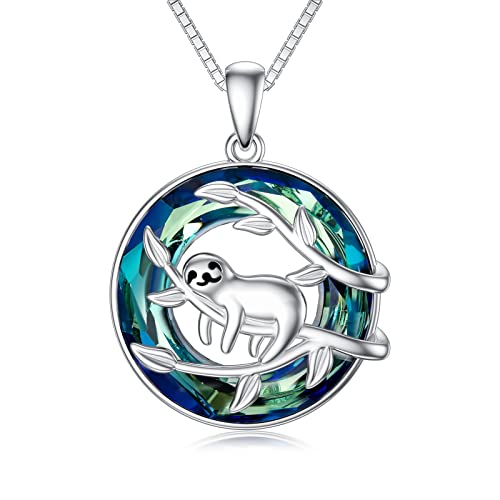 Sloths Necklace-Blue