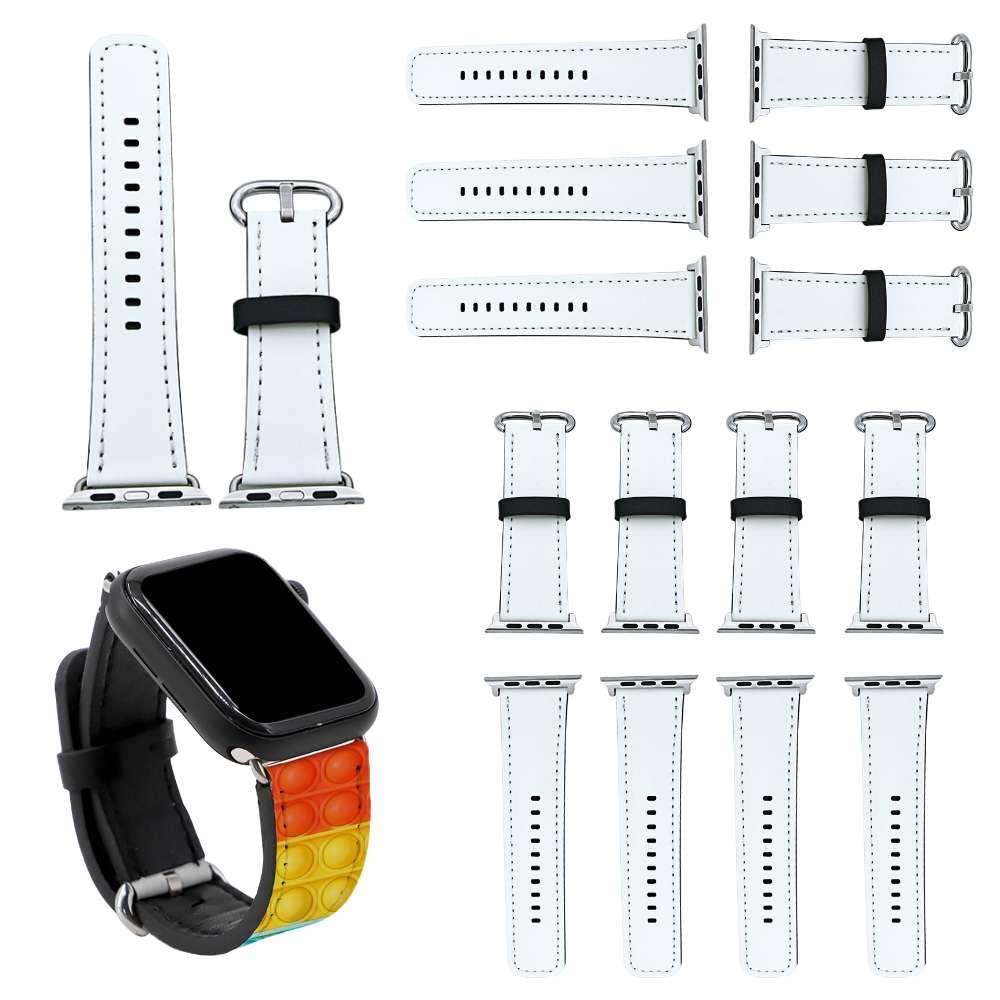 Premium Sublimation Watch Band for Apple Smartwatch (38-41mm & 42-45mm) - DIY Custom Printed PU Leather Strap for Sublimation Printing - Perfect for Personalized Gifts & Fashion Accessories