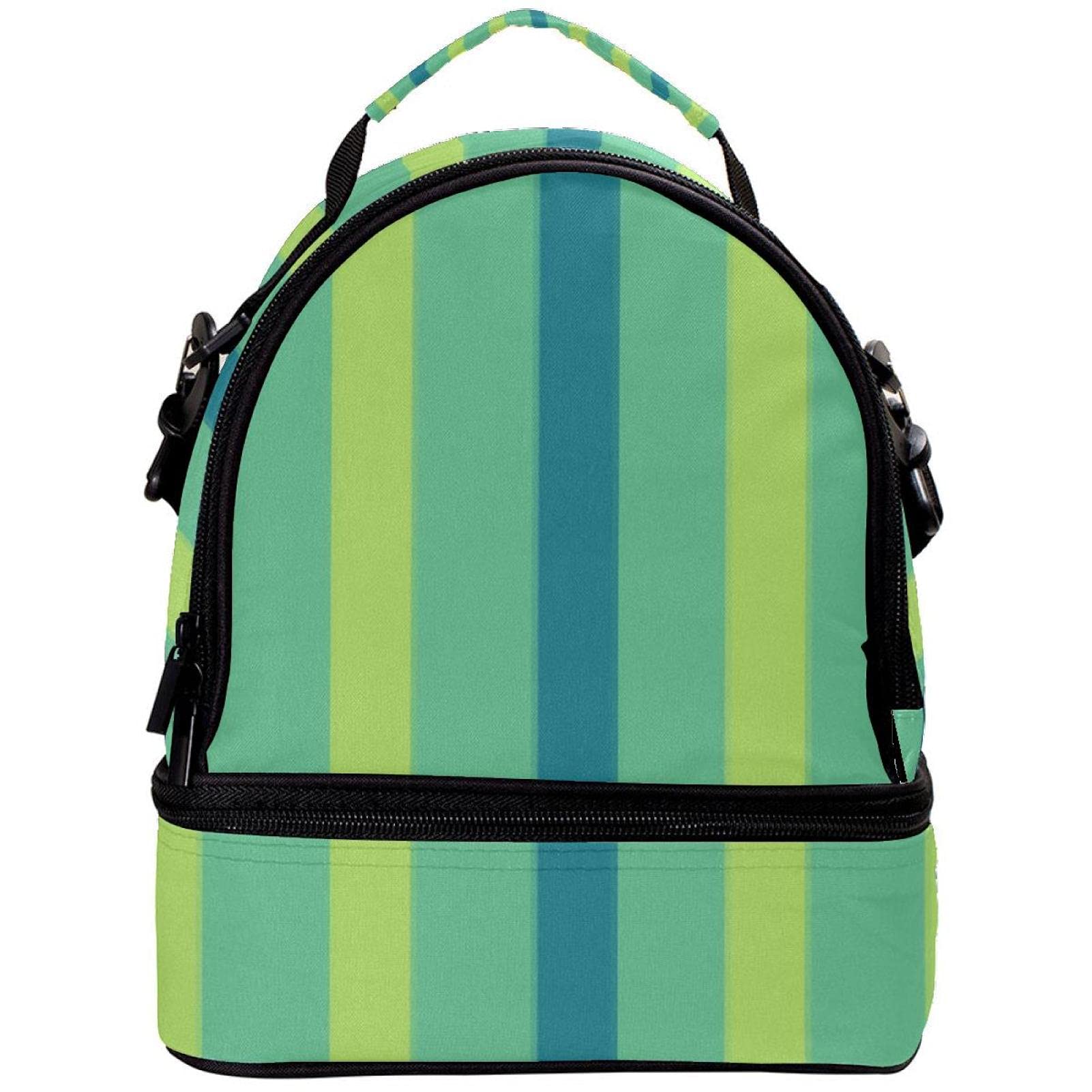 GIOVANNIOR Insulated Lunch Box for Men & Women - Vertical Dark Stripes Cooler Bag for School, Work, Picnic & Outdoor Activities | Leakproof & Durable Lunch Tote