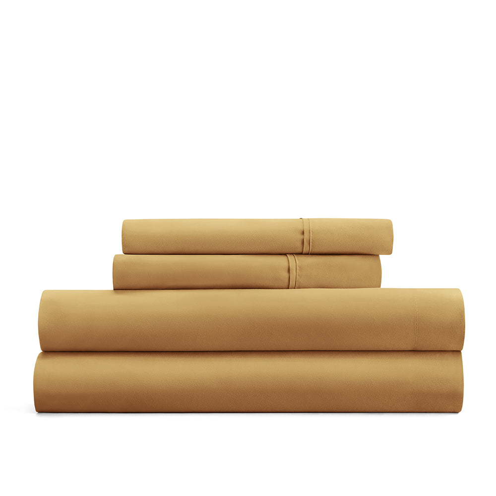 4 Piece Luxury 100% Cotton Bed Sheet Set - Soft & Breathable for Ultimate Comfort - Perfect for Master Bedroom, Guest Room & Dorm Use