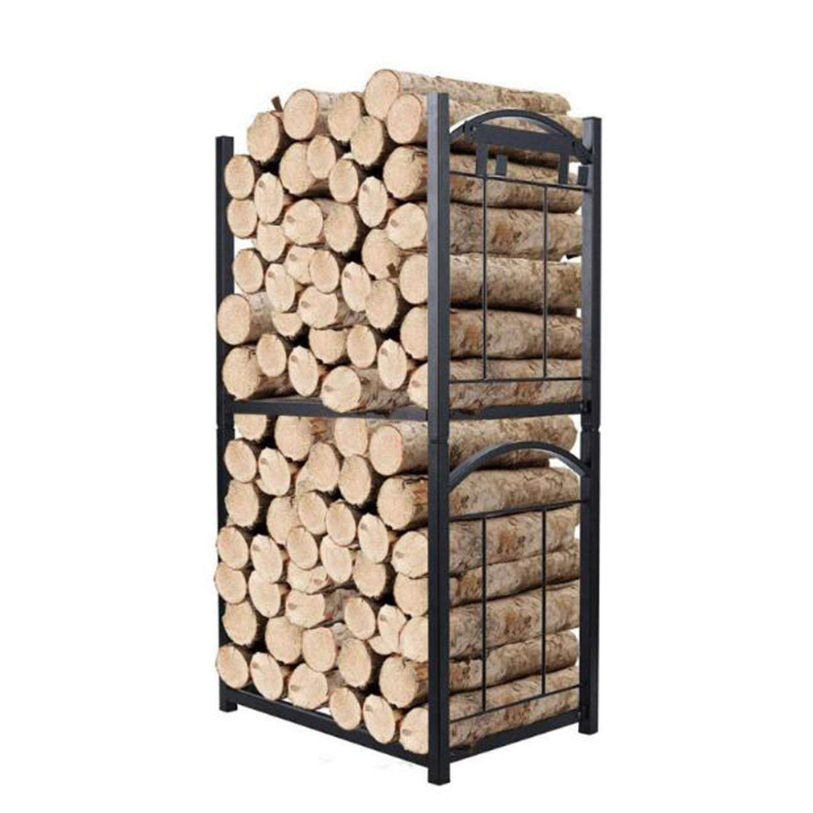 Heavy Duty Firewood Rack for Indoor & Outdoor Use - GL-GDD Log Storage Stand for Backyard, Patio & Deck - Durable Fireplace Wood Holder for Camping, BBQ & Winter Heating