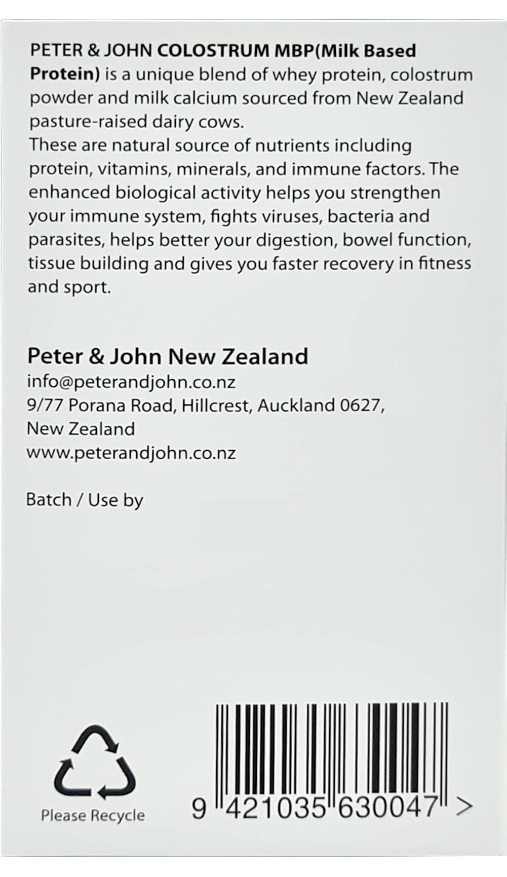 Peter John New Zealand Colostrum Super Action 120 Chewable Tablets - Immune Support Supplement for Adults & Kids - Boost Energy & Recovery - Perfect for Travel, Workouts & Daily Wellness