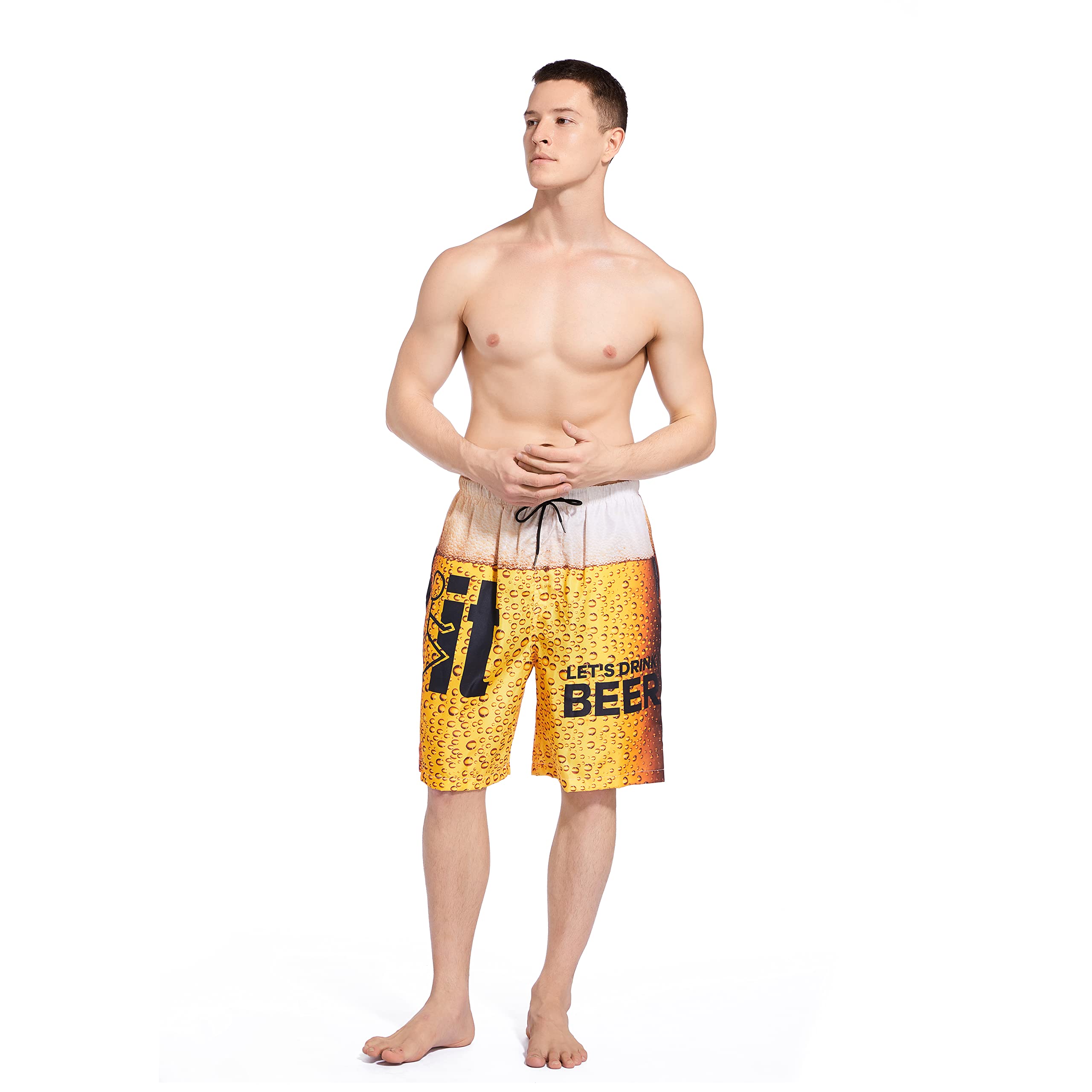 **Men's Quick Dry Swim Trunks with Mesh Lining - Lightweight Board Shorts for Swimming, Beach & Water Sports**    **Perfect for Pool, Surfing, Vacation & Summer Outdoor Activities**