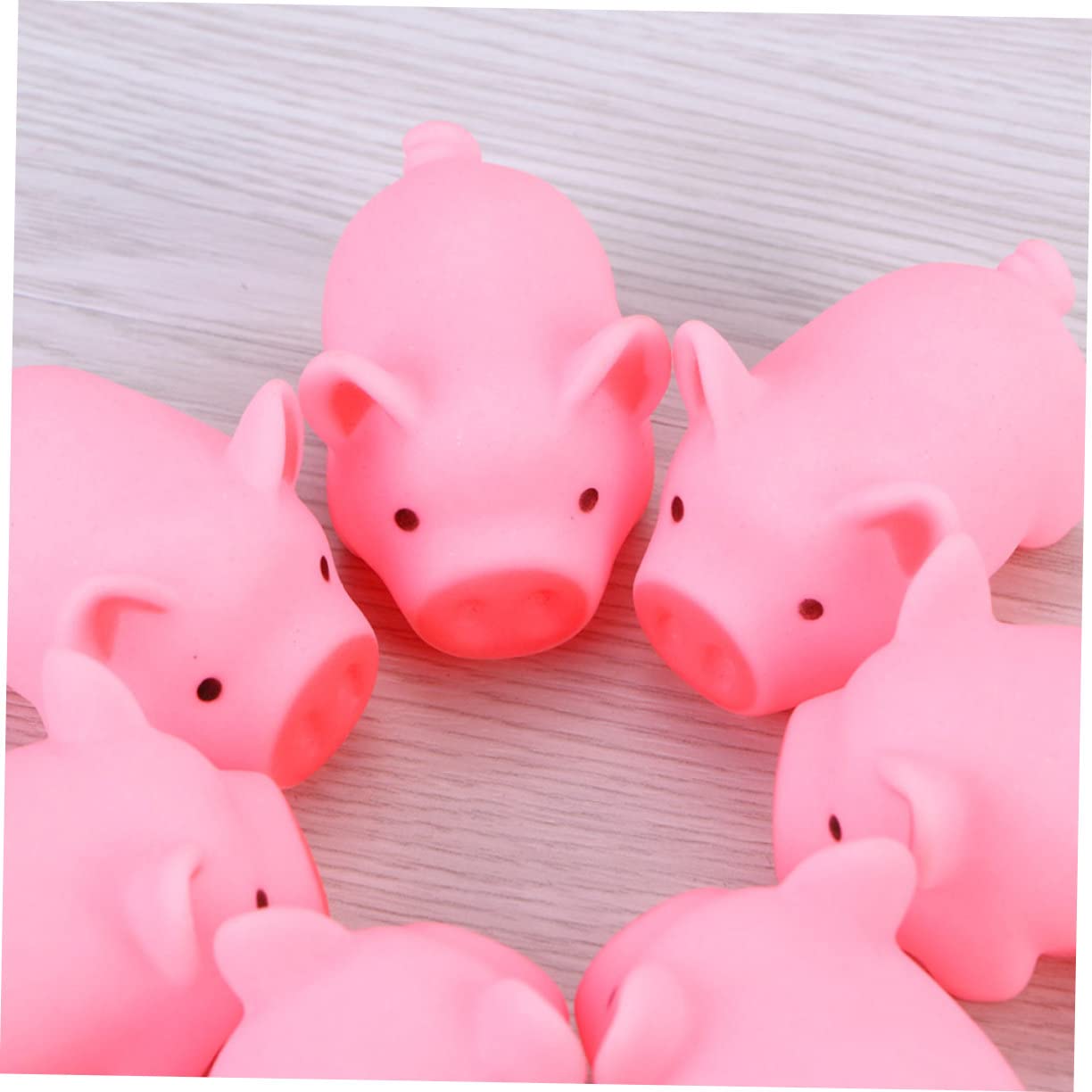 HEMOTON 40 Pcs Cute Pig Shaped Squeaky Bath Toys - Fun Pool Float Toys for Kids, Durable Plastic Water Play Toys for Toddlers & Babies - Perfect for Bathtime, Swimming Pools & Outdoor Water Activities