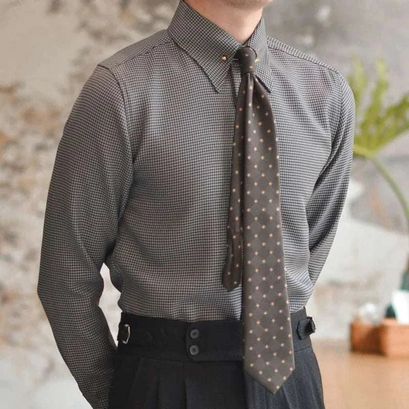 Premium Men's Formal Long Sleeve Tuxedo Shirt for Office & Business - Elegant Dress Shirt for Weddings, Parties & Professional Events