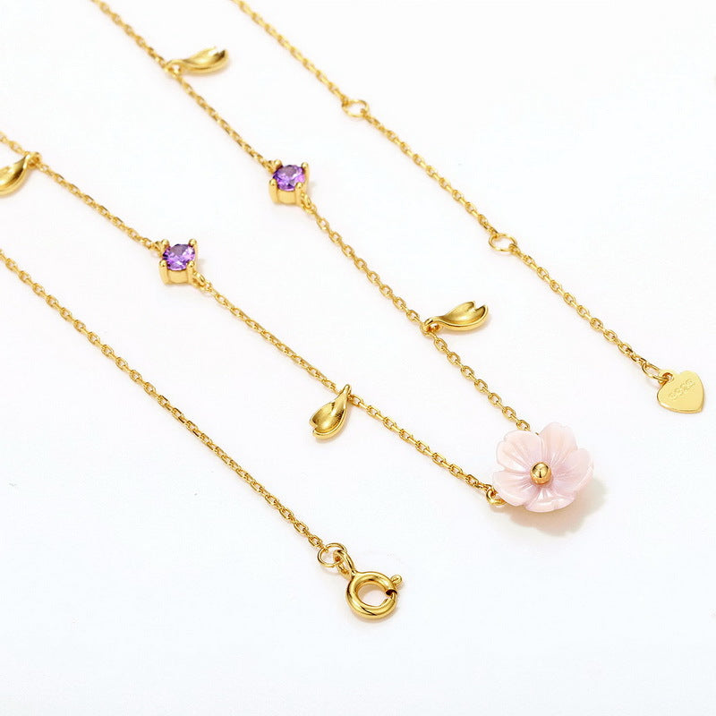 Elegant Floral Jewelry Set for Women - Rose Gold Necklace & Earrings - Perfect for Weddings, Parties & Everyday Wear