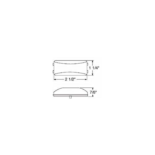United Pacific Amber 6 LED 2.5 Inch Clearance Side Marker Light Kit with Black Bracket & Wire Plug - Perfect for Trucks, Trailers, and Off-Road Vehicles