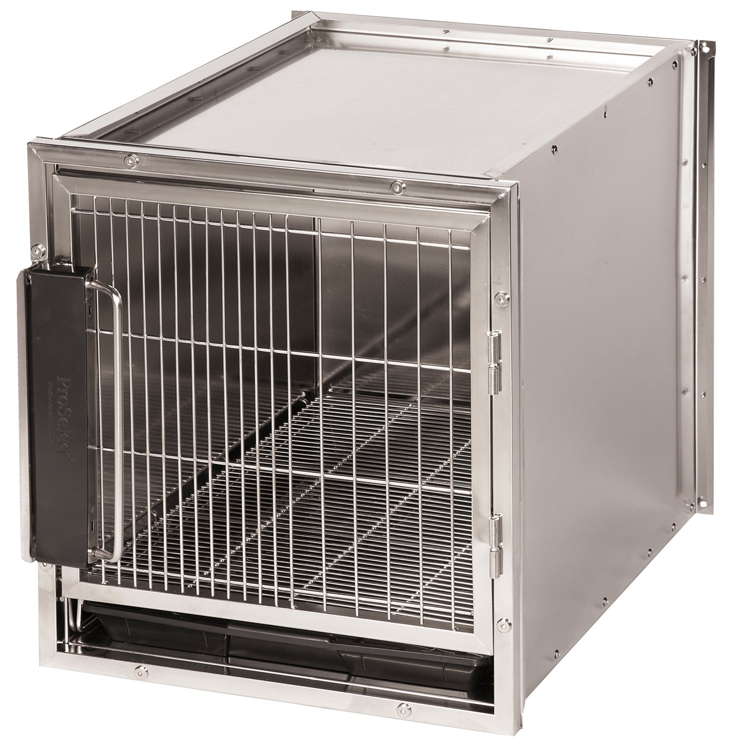 Proselect Small Stainless Steel Modular Dog Kennel - Durable & Easy to Assemble Pet Crate for Home, Travel & Outdoor Use