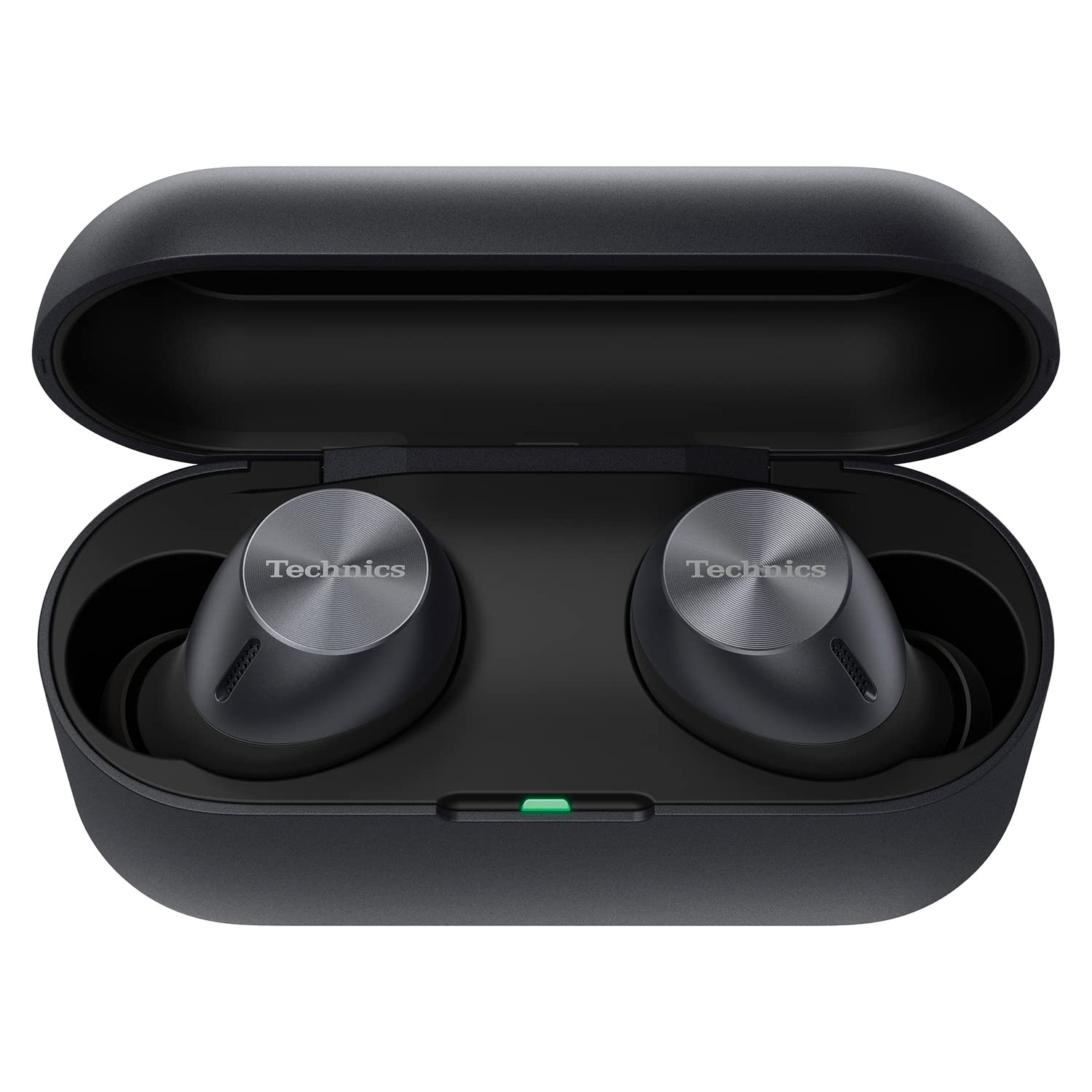 Technics EAHAZ40PK True Wireless Stereo Bluetooth Earbuds with Charging Case - In-Ear Headphones with Built-in Mic for iPhone/Android (Black) - Perfect for Gym, Commuting & Travel