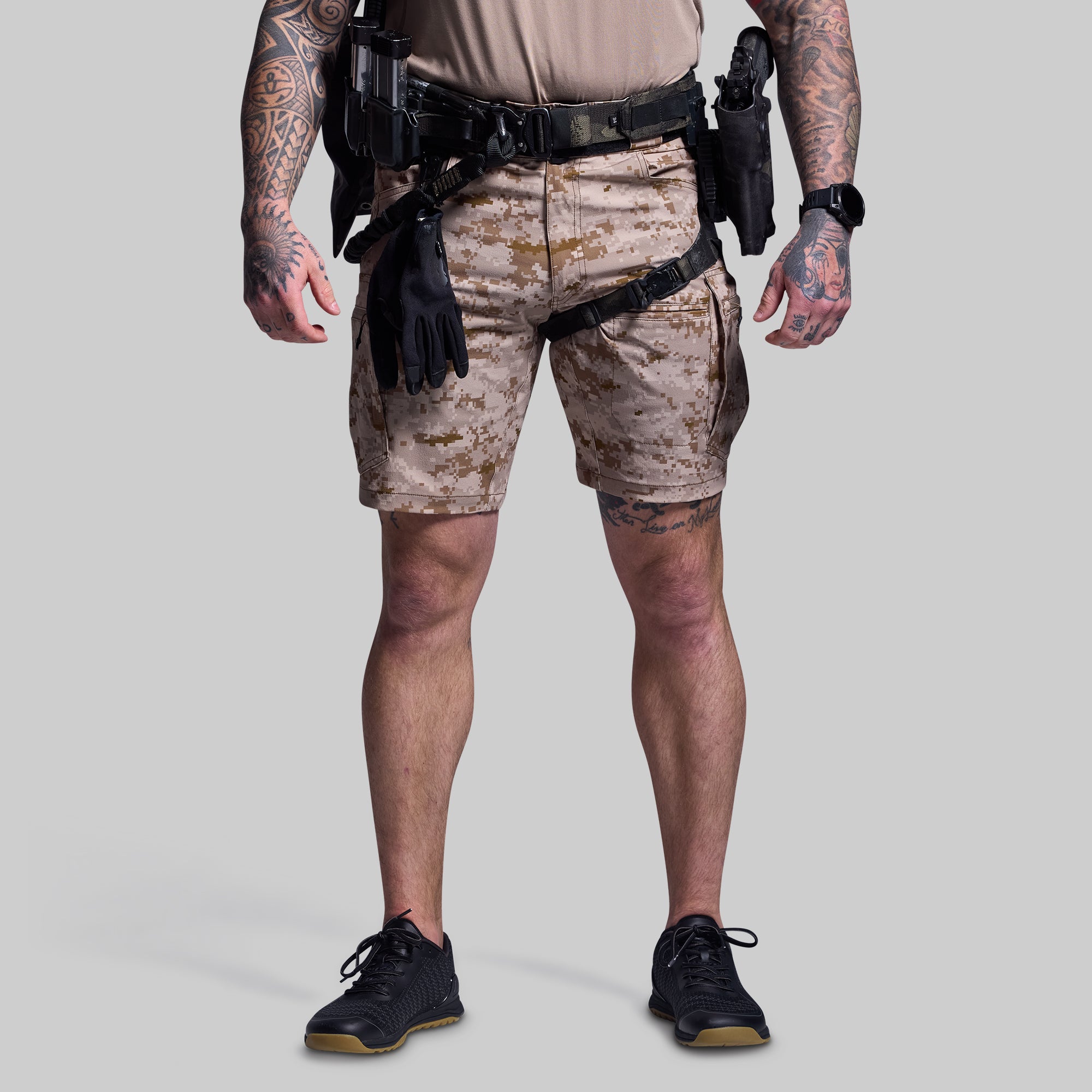 Scout Short (Desert Digital Camo) - Lightweight Tactical Hiking Shorts for Men - Perfect for Outdoor Adventures, Camping & Military Training