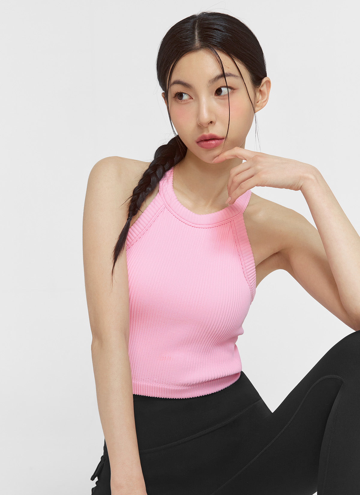 Stylish Ribbed Seamless Halter Neck Crop Top for Women | Trendy Summer Fashion | Perfect for Beach, Party & Casual Outfits