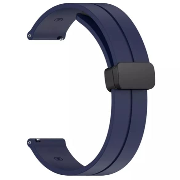 MELFO Magnetic Folding Buckle Smart Watch Strap - Soft Silicone Replacement Band Compatible with NoiseFit Venture Smartwatch | Perfect for Workouts, Running & Daily Wear