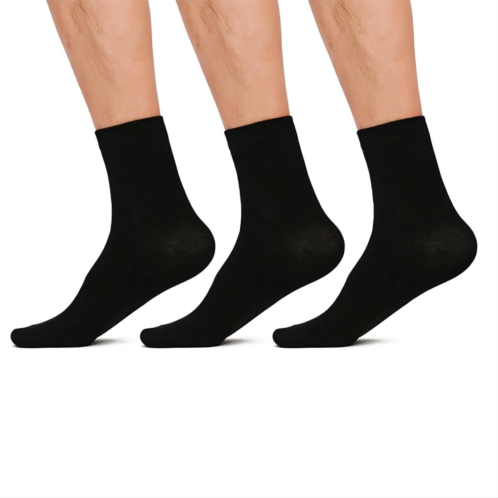 3 Pairs Women's Non-Slip Cotton Ankle Socks - Breathable Low Cut Casual Socks for Everyday Wear - Perfect for Work, Gym & Daily Activities (Black)