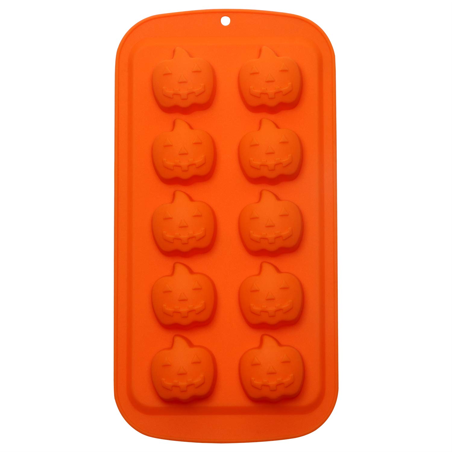 ONLYKXY 1-Piece Orange Pumpkin Silicone Mold for Baking - Halloween Cake, Ice Cream, Chocolate, Jello & Soap Molds - Reusable Silicone Baking Shapes for DIY Desserts, Candles & Party Decorations