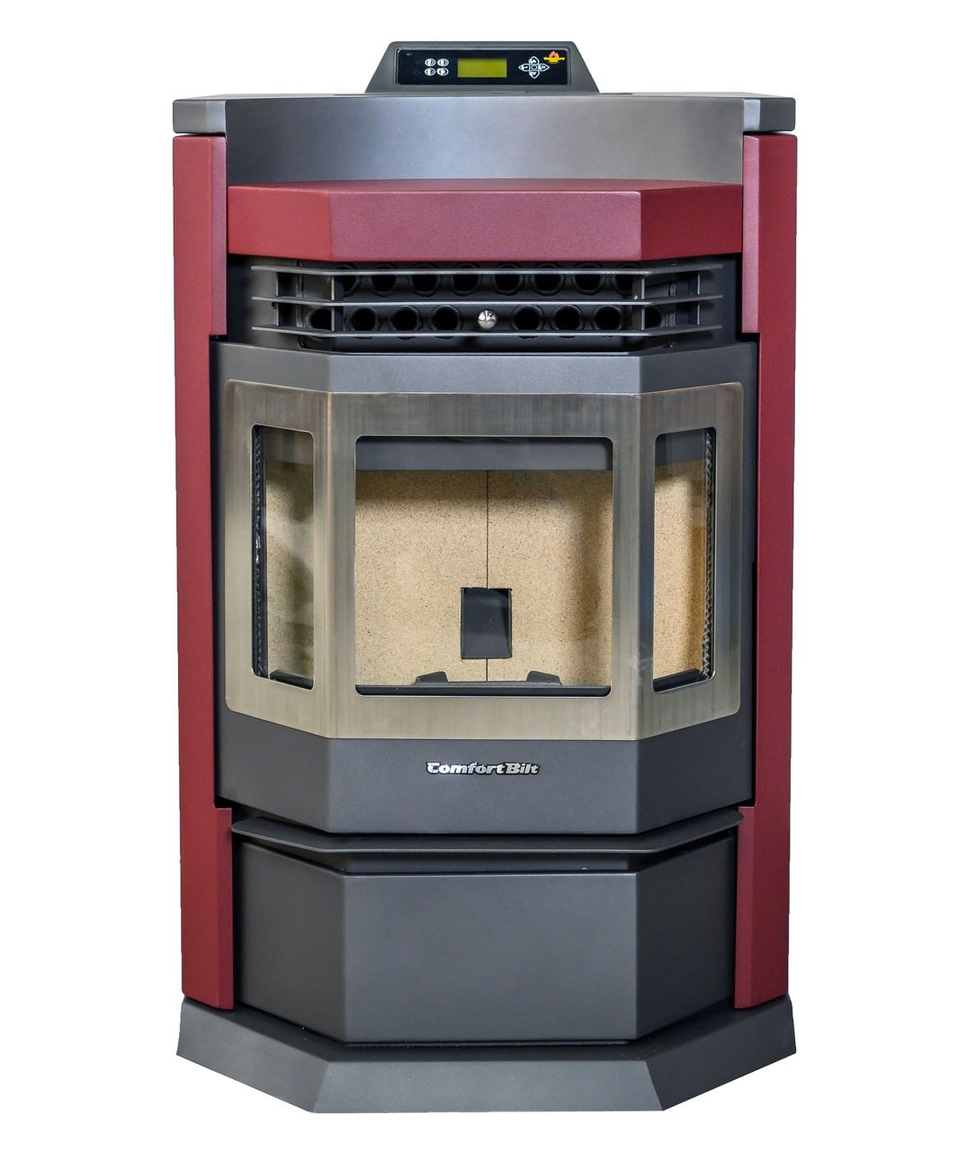 ComfortBilt HP22 N SS High-Efficiency Pellet Stove in Burgundy - Perfect for Home Heating & Cozy Winter Nights