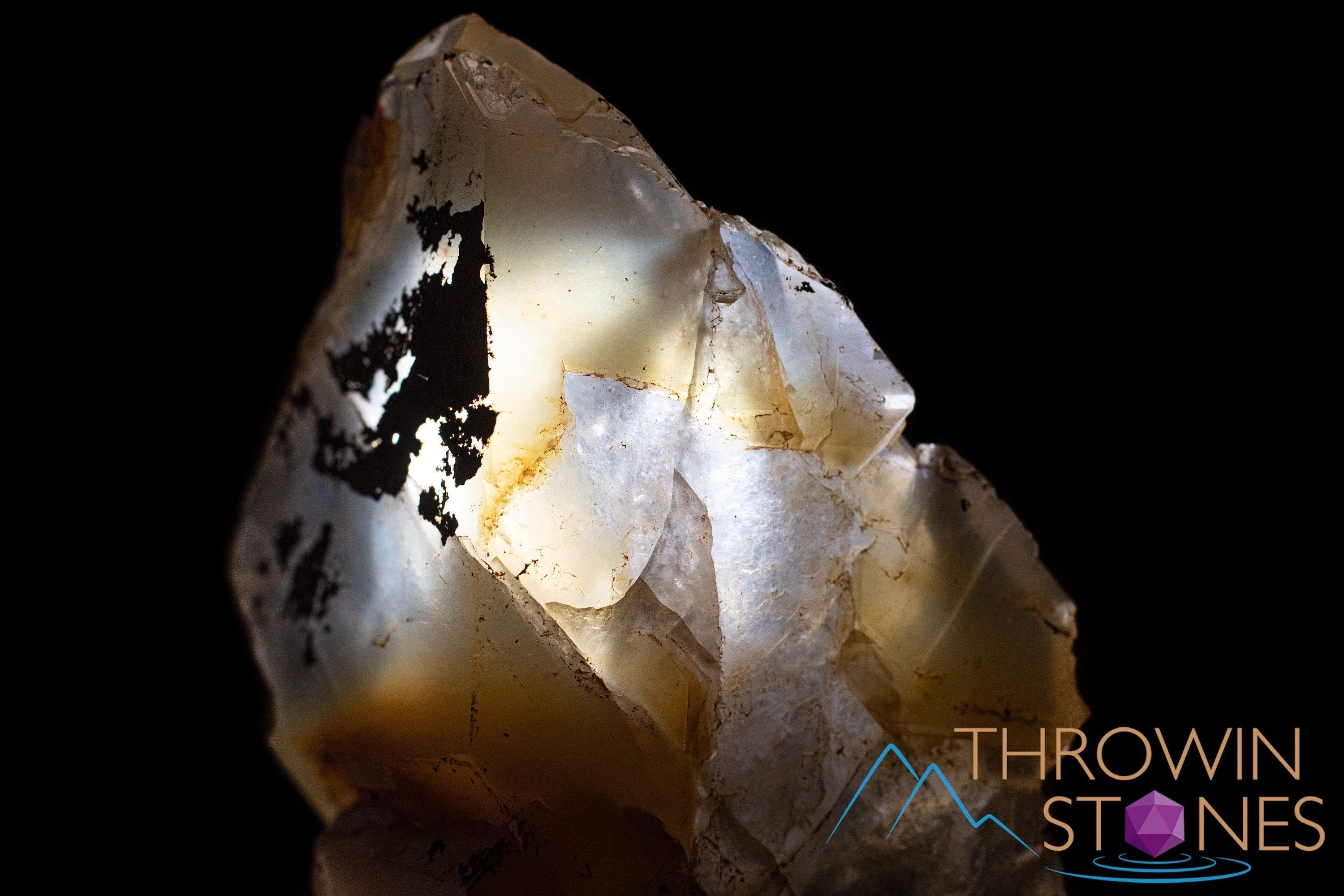 Natural Raw Quartz Crystal with Orange Rutile Inclusions - Healing Stone for Home Decor, Housewarming Gift & Spiritual Energy - Perfect for Meditation, Feng Shui & Positive Vibes