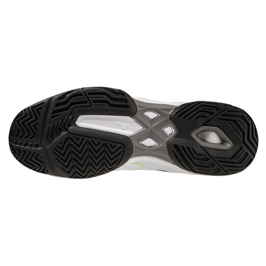Men's Wave Exceed Light 2 AC Tennis Shoes - White & Metallic Grey | Breathable Comfort for Court Performance & Casual Wear