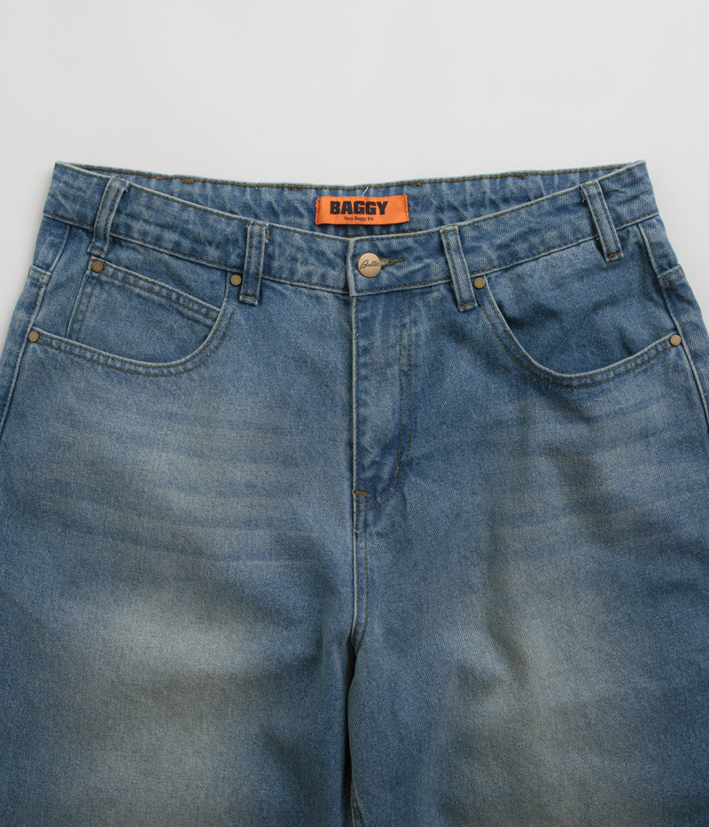 Butter Goods Warped Jeans - Washed Mid Blue Denim Pants for Men | Trendy Distressed Skinny Jeans | Perfect for Casual Wear, Street Style & Night Out