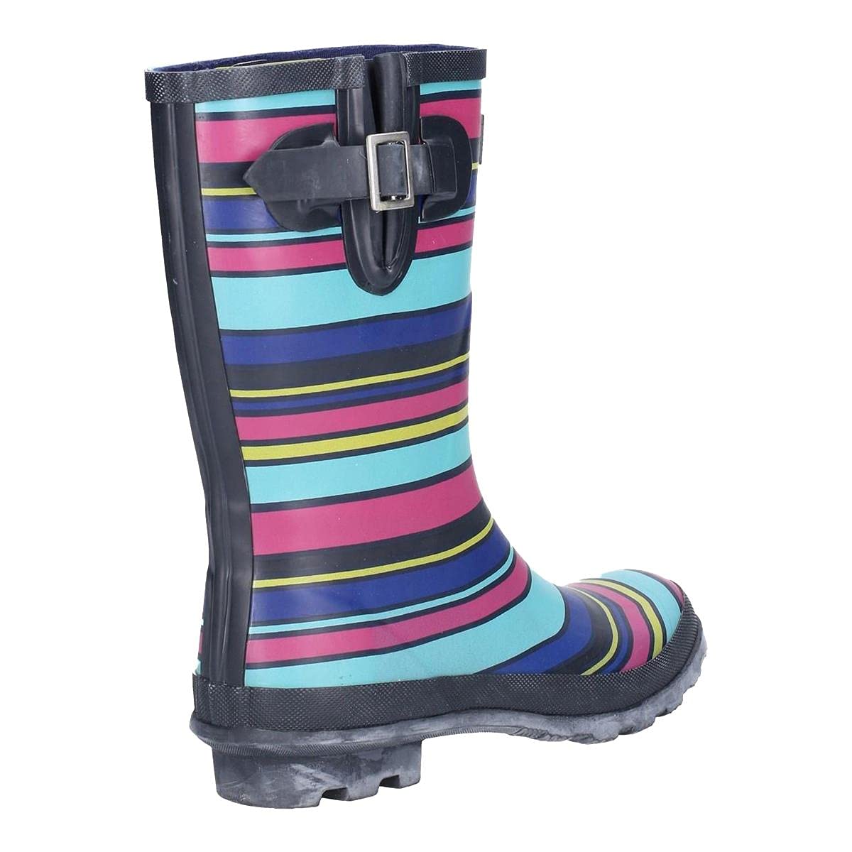 Women's Waterproof Mid Calf Wellington Boots - Elasticated Comfort Rain Boots for Gardening, Hiking & Outdoor Activities