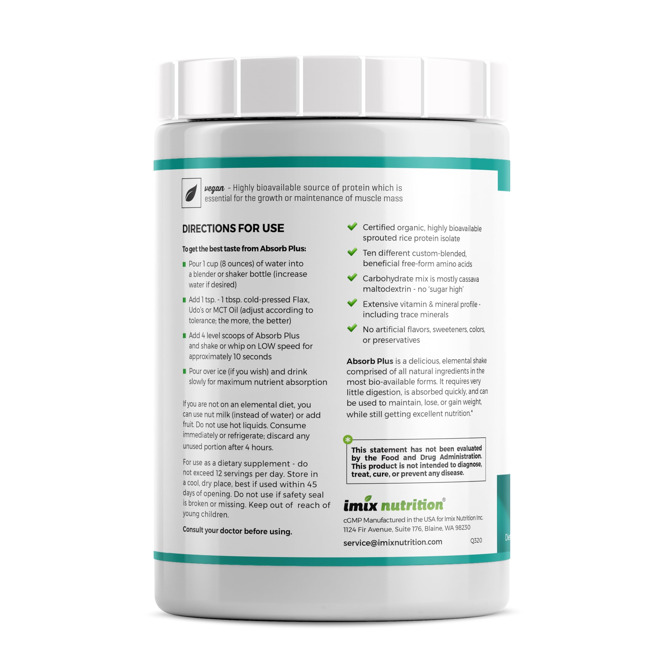 Organic Vegan Protein Powder - Non-GMO, Gluten-Free, Sprouted Rice Protein Isolate for Gut Health & Nutrition (2.2 lbs, Unsweetened Coco-Choc) - Perfect for Smoothies, Baking & Post-Workout Recovery