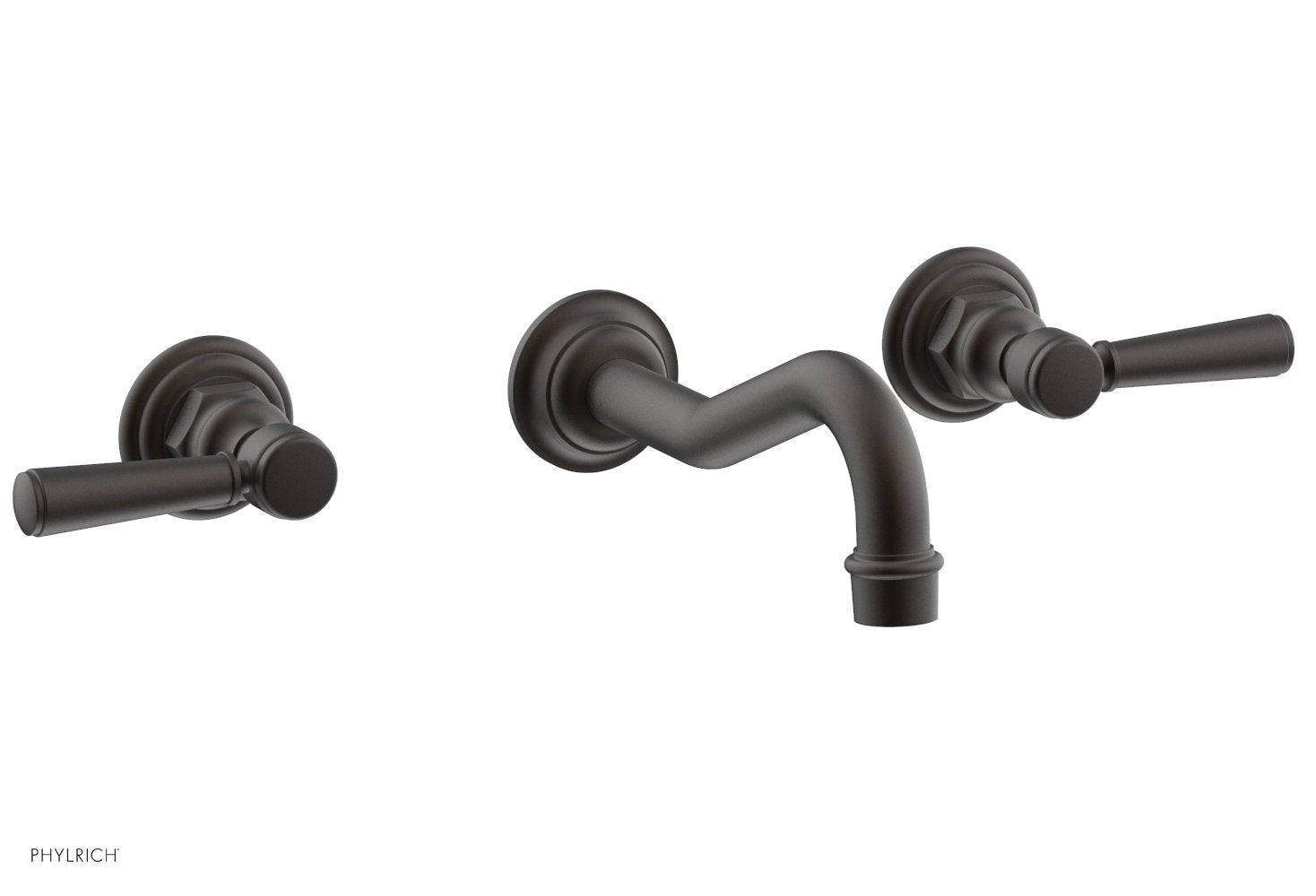 HENRI Wall Lavatory Set with Lever Handles 161 12 - Modern Bathroom Faucet for Sink, Vanity & Powder Room - Perfect for Home, Hotel & Commercial Use