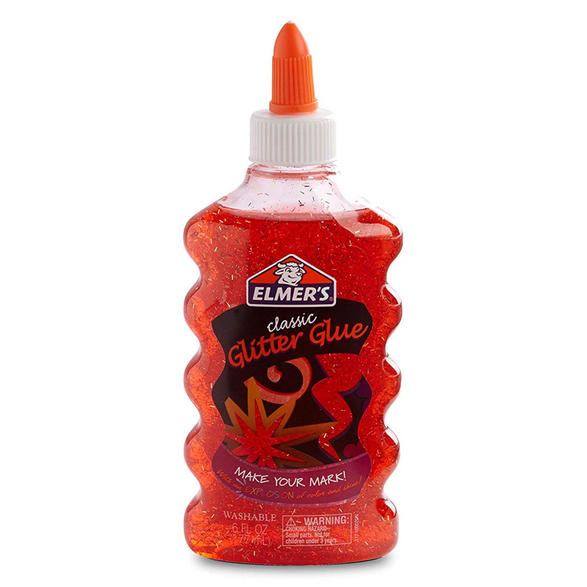 Elmer's Glitter Glue - Red, 6 oz Washable Glue for Kids Crafts, DIY Projects, School Supplies & Art Activities - Perfect for Scrapbooking, Card Making & Classroom Decorations