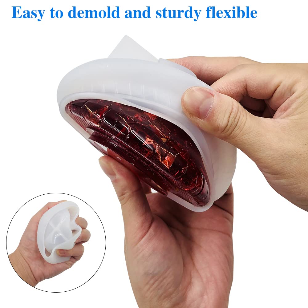 6 Pcs Mushroom Resin Molds - Premium Silicone DIY Craft Molds for Epoxy Resin, Candle Making & Storage Box Decoration - Perfect for Home Decor, Gift Making & Craft Projects