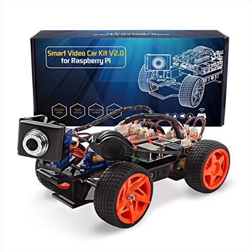 SunFounder TS0248 Raspberry Pi Smart Remote Control Video Car Kit with Android App - DIY Robotics, STEM Education, and Remote Surveillance Projects