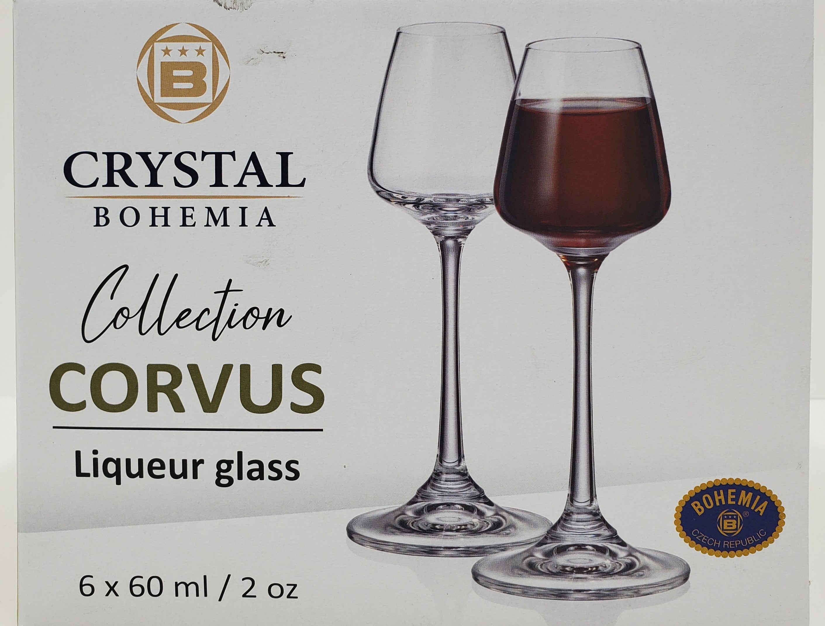 2 oz 6-Piece Footed Liqueur Glass Set - Elegant Cordial & Dessert Wine Glasses for Cocktails, Brandy, After-Dinner Drinks & Home Bar Entertaining