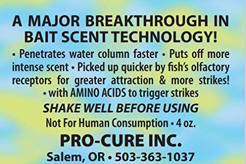 Pro-Cure Bloody Tuna Water Soluble Fish Oil - 4oz Bottle for Saltwater & Freshwater Fishing Bait Attractant - Perfect for Trolling, Casting & Ice Fishing
