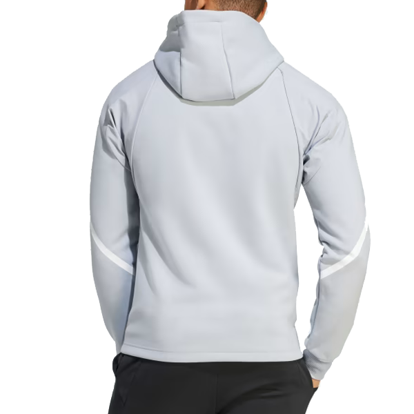 adidas Juventus D4GMD Full Zip Hoodie 23/24 - Halo Silver - Men's Soccer Training Jacket for Fans & Players - Perfect for Match Days & Casual Wear