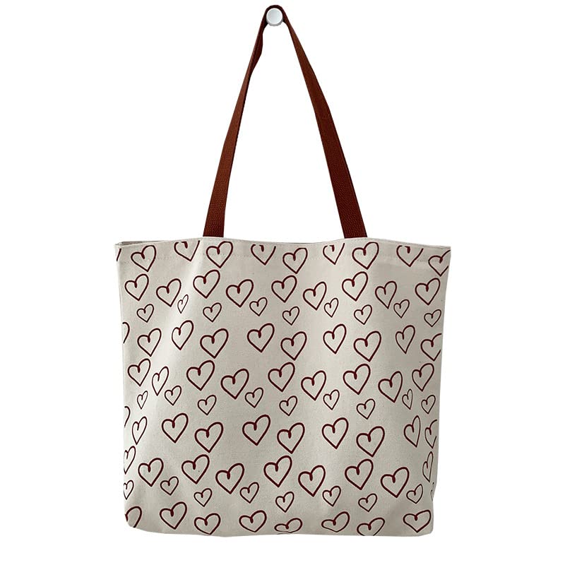 Eco-Friendly Reusable Canvas Tote Bag with Inside Pocket - Durable Shopping & Grocery Bag for Women, Perfect for Everyday Use, Work, Beach & Travel