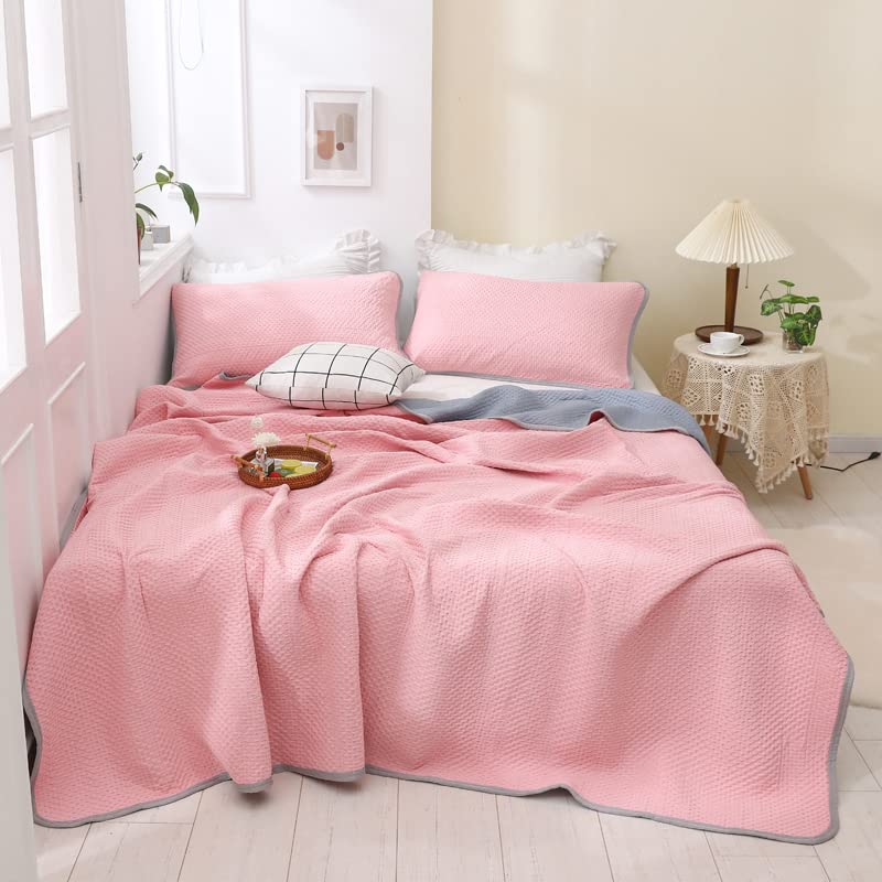 YHWW Summer Quilt Set - Lightweight Washed Cotton Cooling Blanket for Air Conditioning, All-Season Bed Cover & Sofa Throw (200x230cm) - Perfect for Home, Bedroom, and Living Room Comfort
