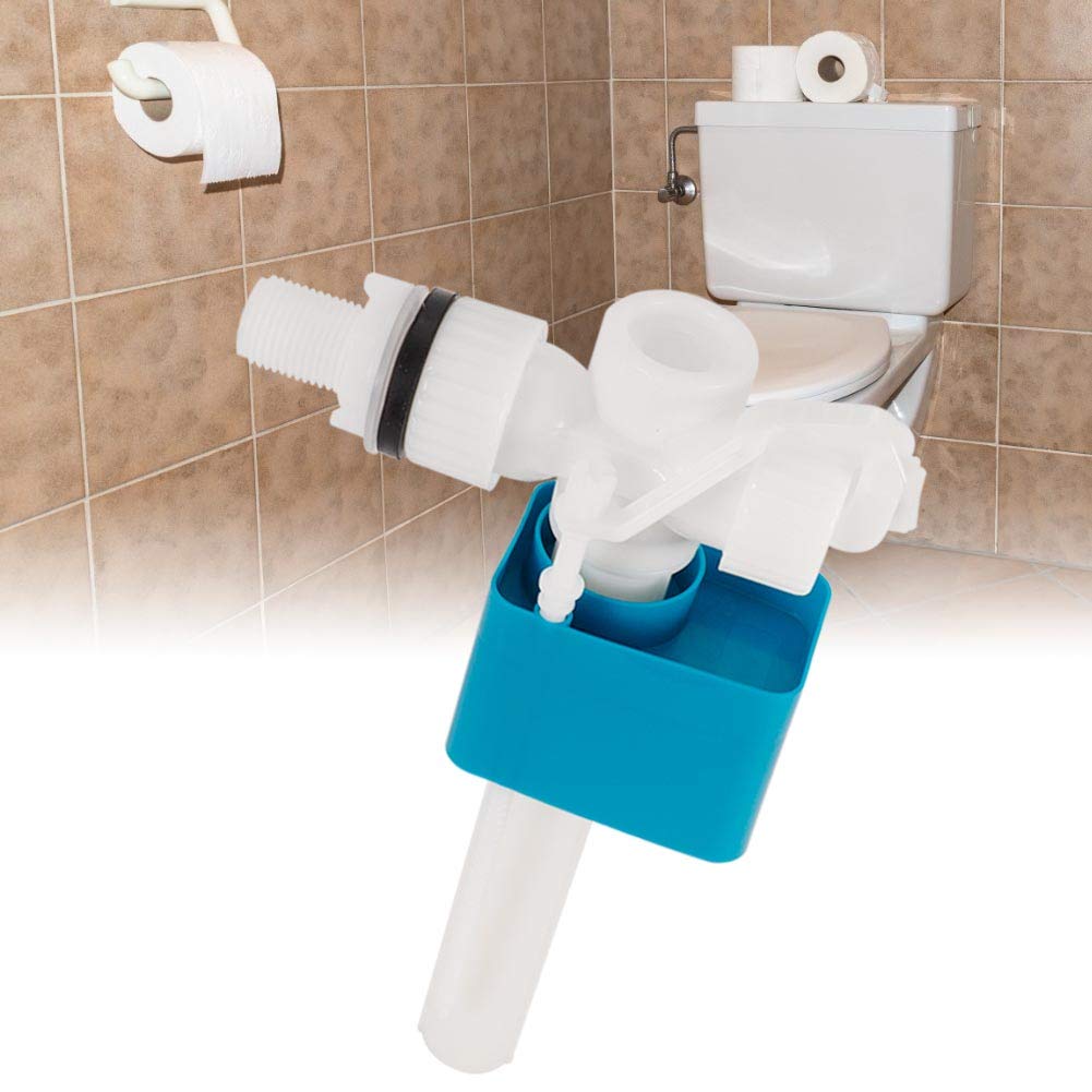 1/2 Inch Brass Side Entry Toilet Inlet Valve - Horizontal Water Inlet for Plastic Pipe Toilet Tanks - Durable Toilet Tank Accessories for Side Entry Toilets (Perfect for Small Bathrooms & Space-Saving Installations)