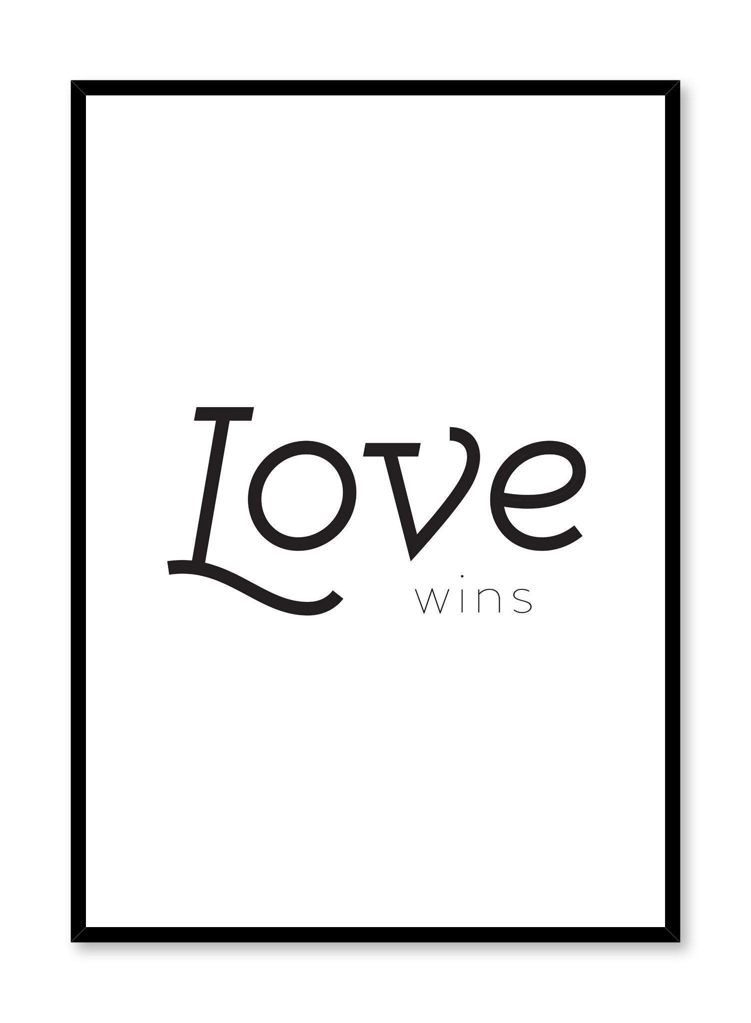 Love Wins Poster - Inspirational Wall Art for Home, Office & Classroom Decor - Motivational Quote Print for Living Room, Bedroom & Workspace