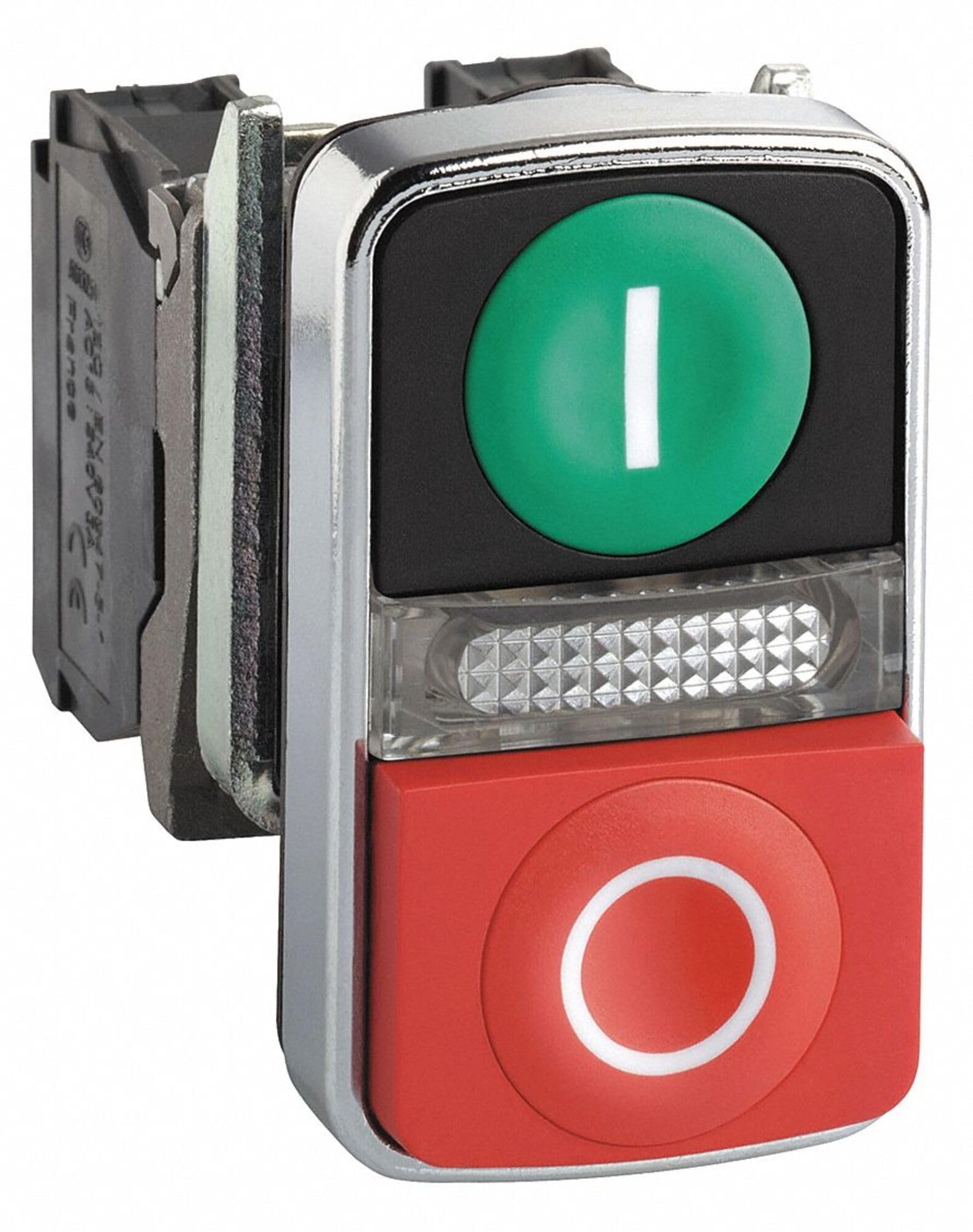 22mm Illuminated Push Button Switch - 1NO/1NC Contact, Green/Red LED Indicator - Perfect for Industrial Control Panels, Machinery, and DIY Electronics Projects