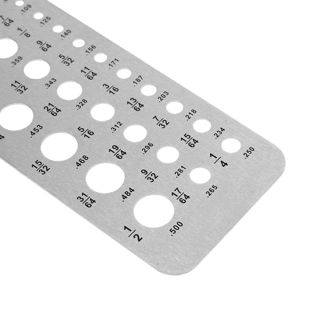 Stainless Steel Drill Gauge 1/16-1/2 Inch - Perfect for Workshop & DIY Projects