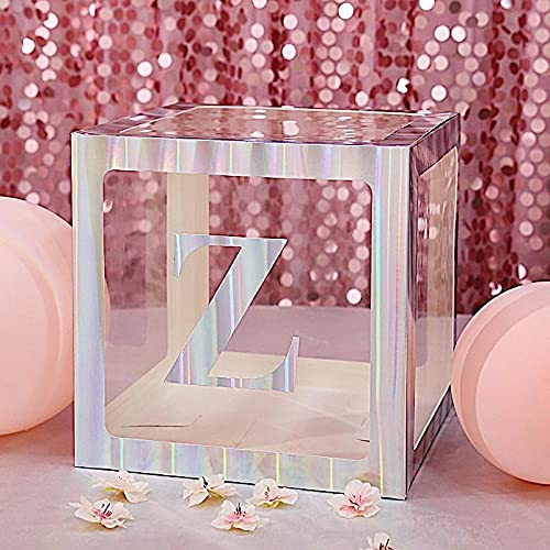 4 Pack Iridescent 5 Inch Letter Z Stickers - Waterproof Vinyl Wall Decals for Home Decor, Nursery, Classroom & Party Backdrop (Silver Holographic) - Perfect for DIY Projects, Scrapbooking & Photo Booth Backgrounds