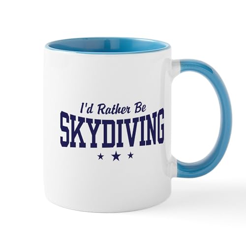 White/Blue Inside - I'd Rather Be Skydiving Mug