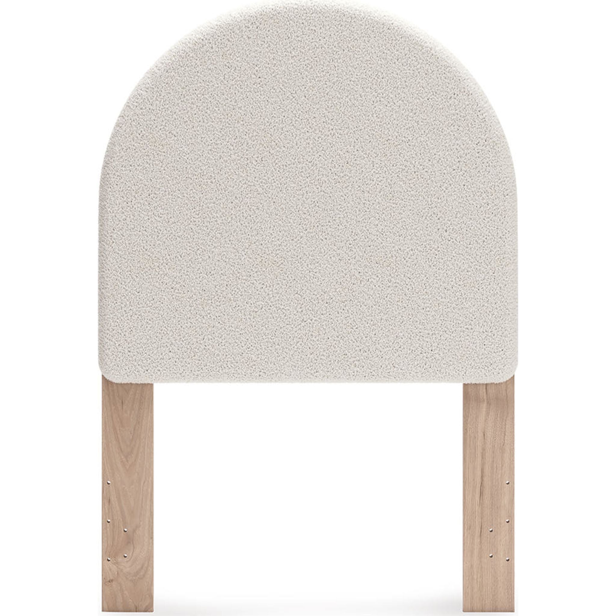 Arloster Upholstered Headboard - Queen Size White/Tan Fabric Bed Frame Headboard for Bedroom Decor & Master Suite Upgrade