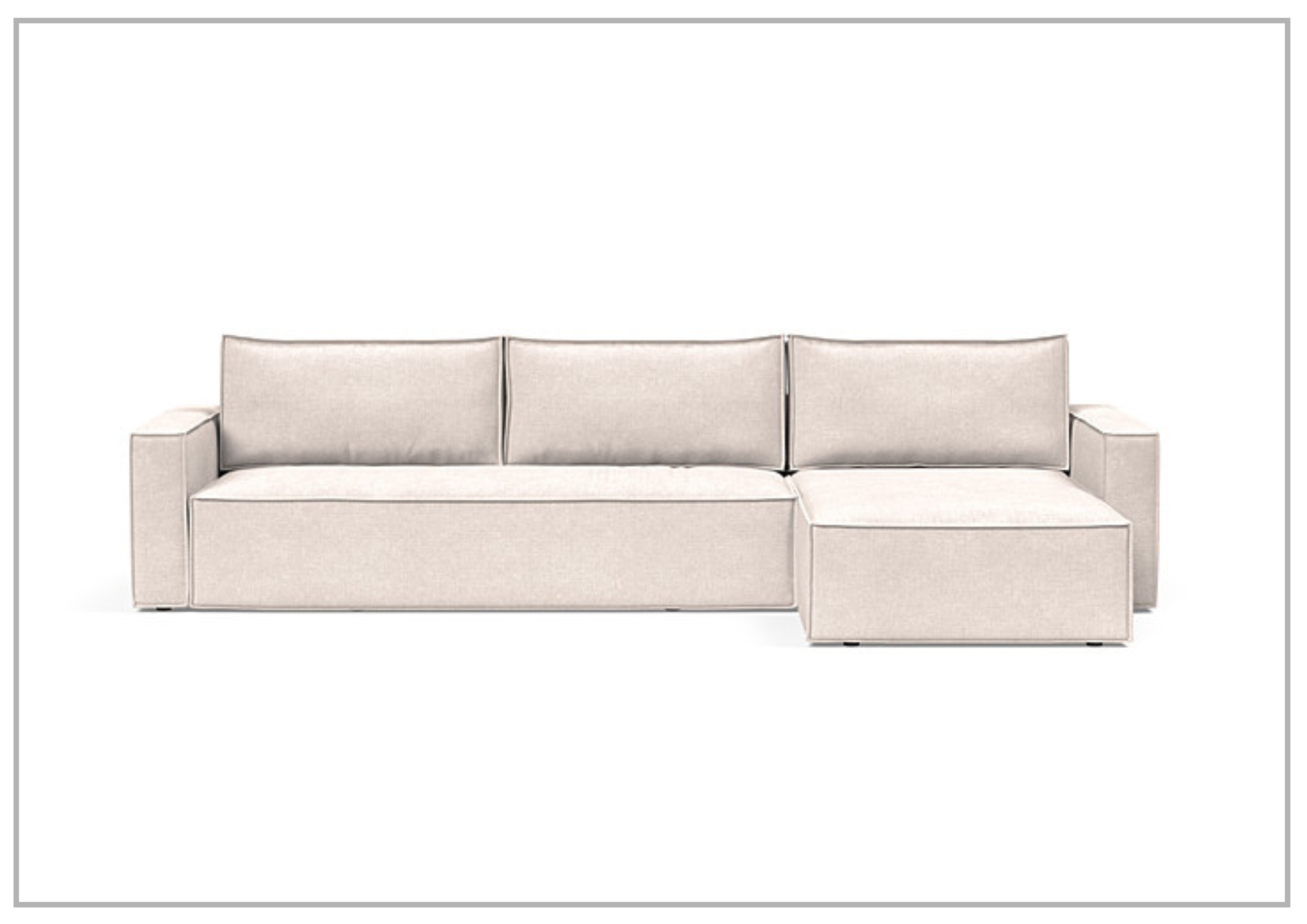 Innovation Living Newilla Fabric L-Shaped Sectional Sleeper Sofa - Convertible Sofa Bed for Small Spaces, Modern Living Room Furniture with Storage, Perfect for Apartments, Guest Rooms & Home Offices
