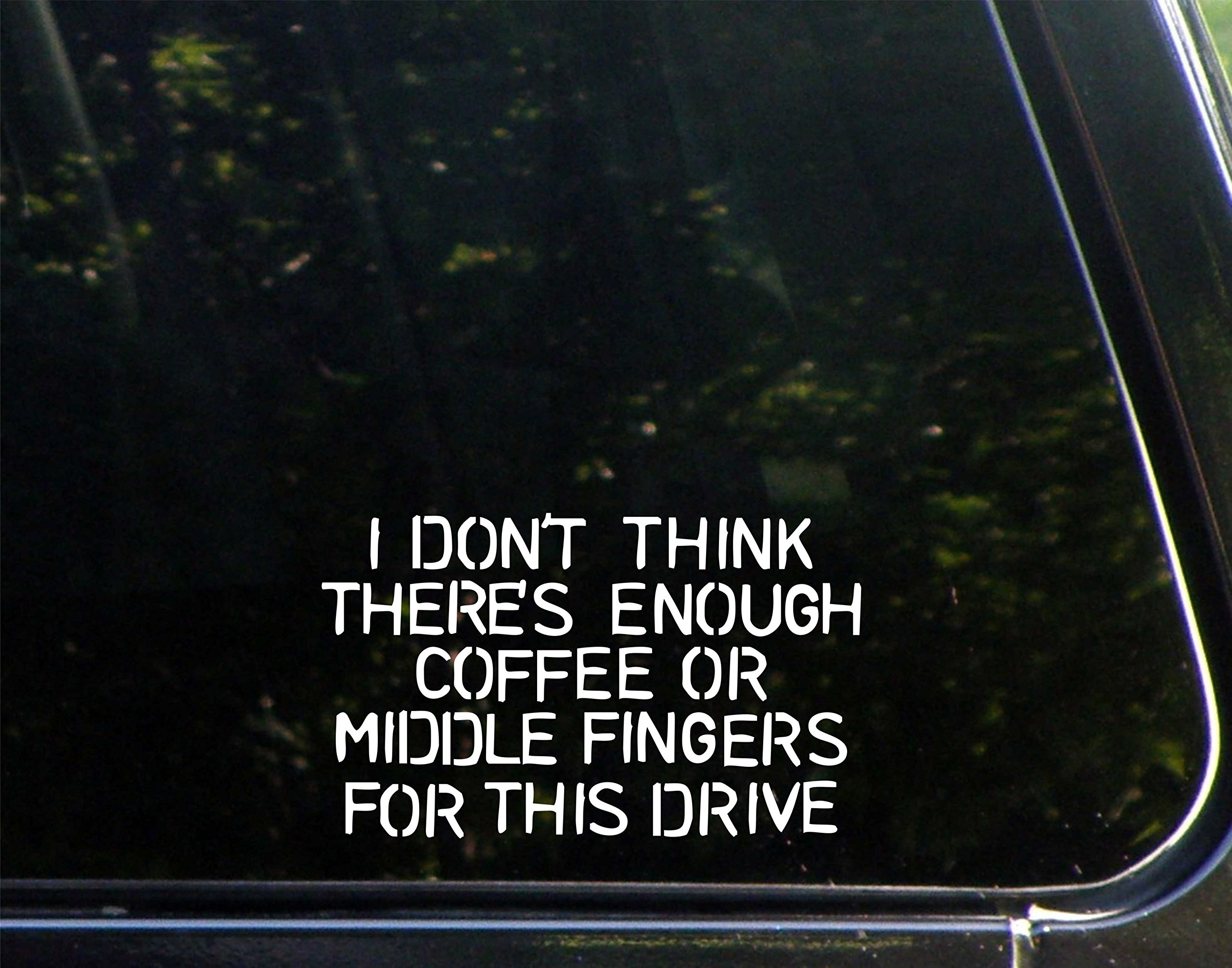 Funny Coffee & Middle Finger Vinyl Decal - 6