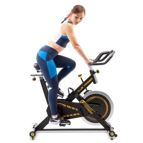 Circuit Fitness AMZ 955BK Indoor Cycling Bike with 40 lbs Flywheel - Heavy Duty Exercise Bike for Home Gym & Cardio Workouts - Perfect for Spin Classes, Weight Loss & Fitness Training