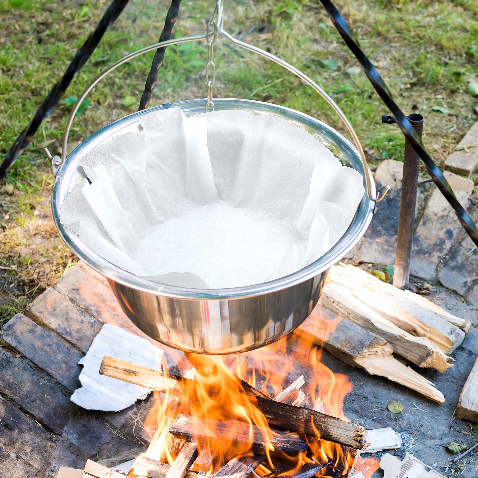 Non-Stick Round Parchment Paper 20 Inches - 40 Pack Disposable Dutch Oven Liners for Baking, Air Fryer, Steaming & BBQ | Perfect for Cakes, Pizzas, Meats & Vegetables | Oven Safe & Eco-Friendly Baking Sheets for Home Cooking & Party Food Prep