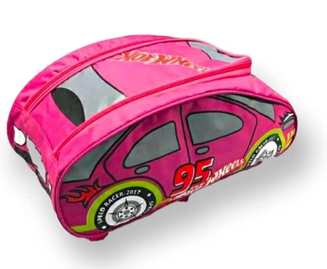 Kids Car-Shaped Backpack for Girls - Cute Pink School Bag for Elementary Students | Perfect for Daily Use, Travel & Outdoor Adventures